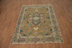 Vintage Geometric Traditional Area Rug 5×6 Hand-knotted Wool Carpet for Any Room
