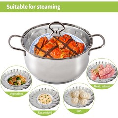 Expandable Steamer Basket set Stainless Steel Food Steamer set 10.3 In