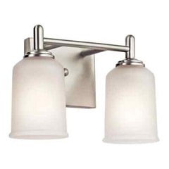 KICHLER Shailene 12.5in.2-Light Brushed Nickel Traditional Bathroom Vanity Light