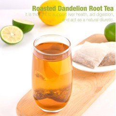50 Bags Roasted Dandelion Root Tea Bags, 2.5/Bags, Natural Dried Dandelion…