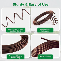 189FT Easy to Bend Bonsai Wire, Aluminum Bonsai Tree Wire in 5 Size -1Mm,1.5Mm,2