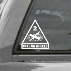 2nd ARMORED DIVISION HELL ON WHEELS Vinyl Decal Sticker