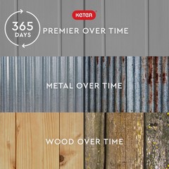 Premier Tall 4.6×5.6 ft Resin Outdoor Storage Shed, Backyard Garden Shed with…
