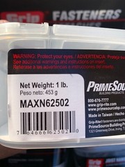 6 pounds Grip Rite 1-1/2 Inch Ring Shank 316 Stainless Joist Hanger Nail 700 ct