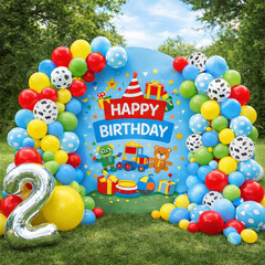 Toy Inspired Story Balloons – 52Pcs 12 Inch Red Blue Yellow Green Light Blue Clo