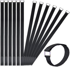 24 inch Hook and Loop Cable Strap – Reusable Fastening Strap – 12 PACK 1 inch