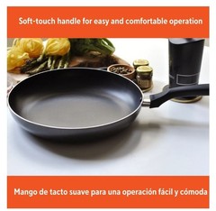 10in Charcoal Aluminum Nonstick Fry Pan with Soft Touch Handle Cookware Kitchen