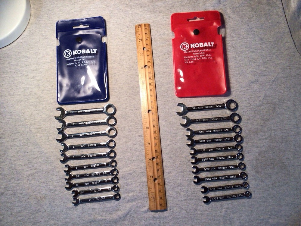 Kobalt Mini Wrench Set SAE And Metric 20 Wrenches