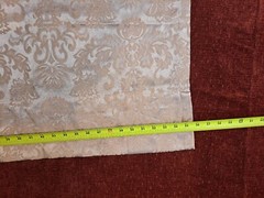 JCPENNY Wave Valance Tan Light Brown Silver Scroll Fringe Rod Pocket 24×54 1pc