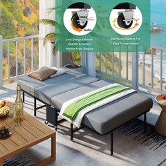 Portable 31″ 38″ Rollaway Bed Folding Bed with Foam Mattress for Adults & Guest