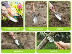 WORKPRO 12.5″ Weeder Puller Tool 4-in-1 Garden Trowel Hori Hori Garden Knife NEW