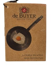 De Buyer Heavy Duty Blue Steel Crepe Pancake Pan with Long Iron Handle 8″ – READ