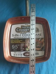 New Non-Stick 9.5” Square Copper Frying Pan ~ Ceramic Infused ~ Oven Safe