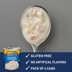 Progresso Rich & Hearty, New England Clam Chowder Soup, 18.5 oz., 4 Pack….