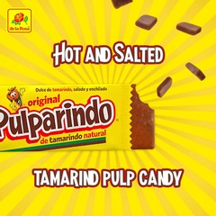 (4 Pack) Pulparindo Tamarind Candy, Original Hot and Salted Mexican Candy, 20ct