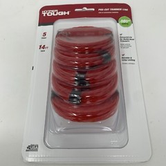 Hyper Tough 5 count Nylon Trimmer Line Coil – .080” X 14’ ea Coil Universal Fit