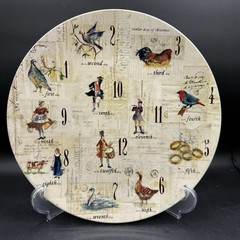 Williams Sonoma Twelve 12 DAYS OF CHRISTMAS 14” Round Cookie Plate Platter Rare