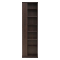 Uimoso Media Storage Cabinet CD Rack Tower with 34 Compartments in Brown