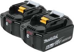 Makita BL1860B-2 18V 6.0Ah Integrated LED LXT Lithium-Ion Battery – 2 Pack