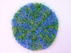 6 Rough Round Mottled Dish Pot Scrubber Scrubby Scrubbie Handmade 93