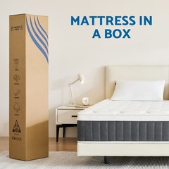 10″ 12″ 14″ Hybrid Spring Gel Memory Queen Mattress Twin Full King Size In A Box