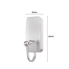 Small Brushed Nickel Hooks: Metal Wall Hooks, Painted Finish, 0.5 lb Capacity