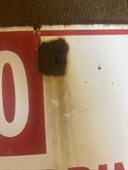 Steel No Stopping Any Time Sign