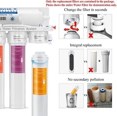 5 Stage Reverse Osmosis RO Water System with Quick Twist Change Filter 75 GPD
