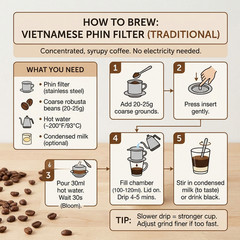 Vietnam Robusta Coffee Beans | Medium Dark Roast | High Caffeine | Bold & Strong