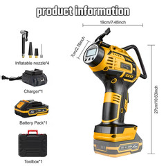 Car Air Tire Pump Inflator Compressor LED Digital Electric Portable 980kPa 20V