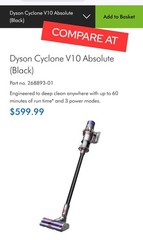 Dyson Cyclone V10 Absolute Stick Vacuum Cleaner with Torque drive brush +++