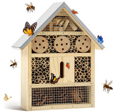 Insect Hotel&Mason Bee House-Butterfly House,Multi-Functional Bee Hotel 4 Garden