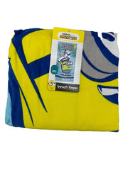 NEW Minions Endless Summer Beach Towel 28 in W X 58 in L 100% Cotton