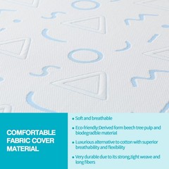 5 Inch Memory Foam Mattress, Fiberglass Free, Medium Firm, Mattress in A Box