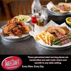 Gp8 Galvanized Collection Dinner Platter 81/4″ Dia. X 11/4″ Round Hand Wash Only
