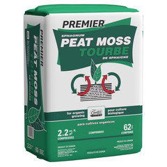 Organic Peat Moss Soil Amendment, Sphagnum, 2.2 Cu Ft Compressed Bale, Expands t