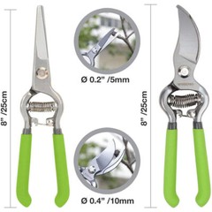 WORKPRO 2 Piece Pruning Shears Set Drop Forged With Carbon Steel Straight Blade