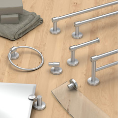 Satin Nickel Curved Glass Shelf – 20.13″ W x 5.40″ D, Stylish & Durable