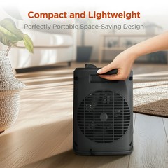 1500W Mainstays Mechanical Oil Filled Electric Radiator Space Heater Black White
