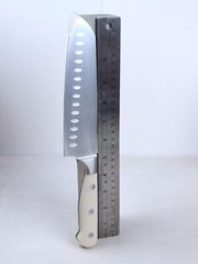 CAROTE 7″ SANTOKU Knife, HIGH-CARBON Steel Blade, Triple-Riveted CREAM Handle
