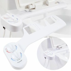 Bidet Fresh Water Spray Kit Non Electric Toilet Seat Attachment Hot Cold Wash