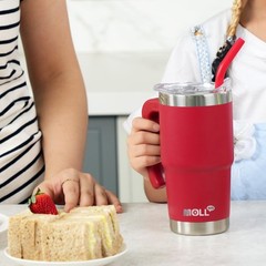 16 oz Tumbler with Handle-Stainless Steel Double Wall Vacuum Insulated Water …
