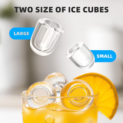 Antarctic Star Countertop Ice Maker Machine, 8 Cubes in 6 Mins, 26.5 Lbs/Day, Se