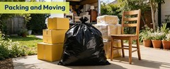 Heavy Duty Trash Bags 33 Gallon 30 Count, 1.0 Mil, Strong Black Garbage Bags,