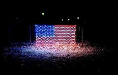 American Flag String Lights, Waterproof Led Flag Net Light, with 420 Super Brigh