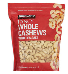 2 Packs Kirkland Signature Whole Fancy Cashew Nuts With Sea Salt 40 oz Each Pack