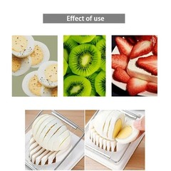 Egg Slicer Stainless Steel Wire Aluminium Egg Cutter Dishwasher Safe Egg Fruit