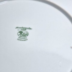 Hutschenreuther Selb Bavaria 2 Dinner Plates 10.25” Vintage White Platinum Trim