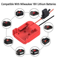 10X DIY Adapter Power Wheel Compatible With Milwaukee M18 Battery 18V Dock Power