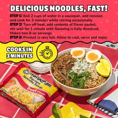 Maruchan Ramen Noodle Soup, Beef Flavor Instant Noodles, 3 oz, Pack of 12 (Pack